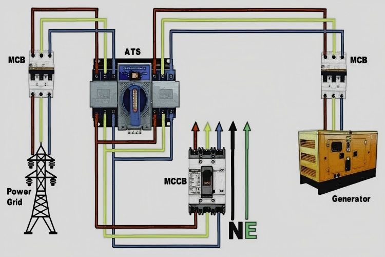 100a Single Phase Changeover Switch